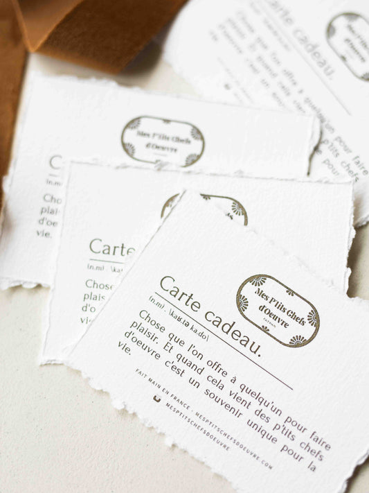 Carte cadeau "P'tits Chefs-d'Œuvre"